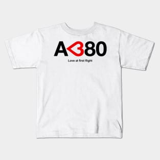 Airbus A380 - Love at First Flight Kids T-Shirt